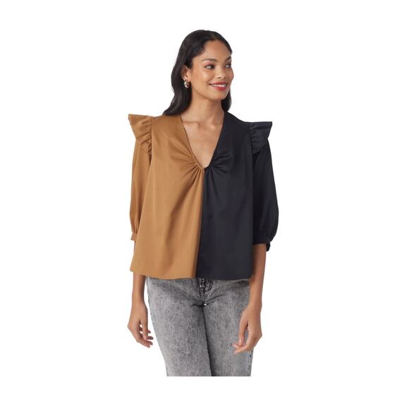 CROSBY by Mollie Burch Tops - Crosby Anya‎ Top - Cappuccino size medium